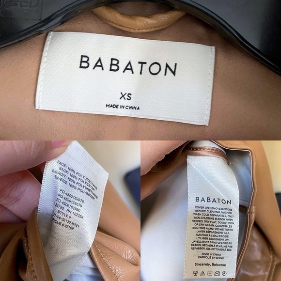 Aritzia Jacket Pelli Hip Shirt Shacket Vegan-Leather Button-Down Saville XS NWT - Picture 3 of 8